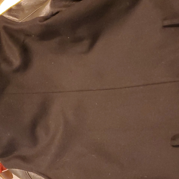 Wool and leather sleeve jacket - Picture 7 of 11